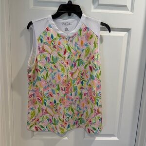 NWT Stella Parker Women’s Floral athletic Top - 1/4 zip $65 Sz L